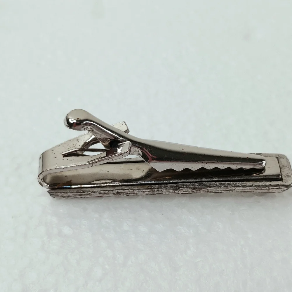 Men Cufflinks Tie Clip Bar Silver